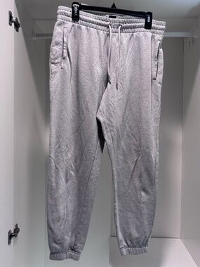 Gap gray cropped sweatpants joggers 7/8 pants size large US Women's cotton blend